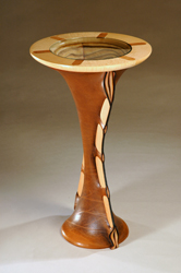 table, leather, wood