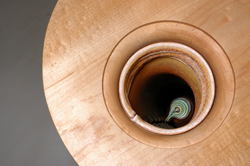 table, leather, wood, detail
