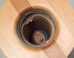 table, leather, wood, detail