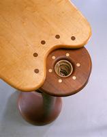 table, leather, wood, detail