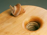 table, leather, wood, detail